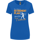 Retirement Plan Playing Tennis Player Funny Womens Wider Cut T-Shirt Royal Blue
