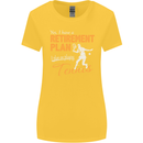 Retirement Plan Playing Tennis Player Funny Womens Wider Cut T-Shirt Yellow