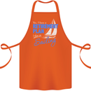 Retirement Plan Sailing Sailor Boat Funny Cotton Apron 100% Organic Orange