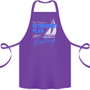 Retirement Plan Sailing Sailor Boat Funny Cotton Apron 100% Organic Purple