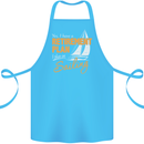 Retirement Plan Sailing Sailor Boat Funny Cotton Apron 100% Organic Turquoise
