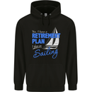 Retirement Plan Sailing Sailor Boat Funny Mens 80% Cotton Hoodie Black