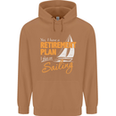 Retirement Plan Sailing Sailor Boat Funny Mens 80% Cotton Hoodie Caramel Latte