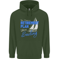 Retirement Plan Sailing Sailor Boat Funny Mens 80% Cotton Hoodie Forest Green