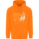 Retirement Plan Sailing Sailor Boat Funny Mens 80% Cotton Hoodie Orange