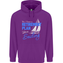 Retirement Plan Sailing Sailor Boat Funny Mens 80% Cotton Hoodie Purple