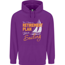 Retirement Plan Sailing Sailor Boat Funny Mens 80% Cotton Hoodie Purple