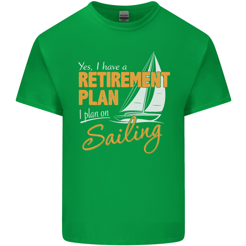 Retirement Plan Sailing Sailor Boat Funny Mens Cotton T-Shirt Tee Top Irish Green