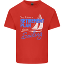 Retirement Plan Sailing Sailor Boat Funny Mens Cotton T-Shirt Tee Top Red