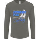 Retirement Plan Sailing Sailor Boat Funny Mens Long Sleeve T-Shirt Charcoal