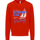 Retirement Plan Sailing Sailor Boat Funny Mens Sweatshirt Jumper Bright Red