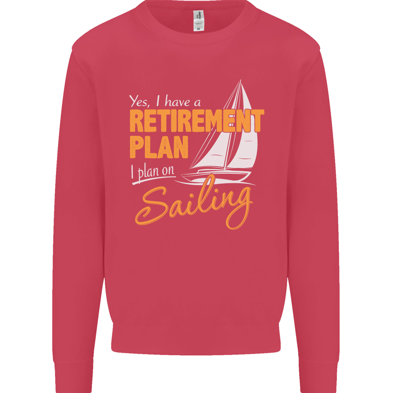 Retirement Plan Sailing Sailor Boat Funny Mens Sweatshirt Jumper Heliconia