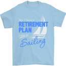 Retirement Plan Sailing Sailor Boat Funny Mens T-Shirt Cotton Gildan Light Blue
