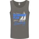 Retirement Plan Sailing Sailor Boat Funny Mens Vest Tank Top Charcoal