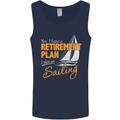 Retirement Plan Sailing Sailor Boat Funny Mens Vest Tank Top Navy Blue