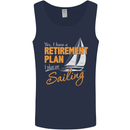 Retirement Plan Sailing Sailor Boat Funny Mens Vest Tank Top Navy Blue