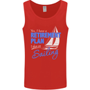 Retirement Plan Sailing Sailor Boat Funny Mens Vest Tank Top Red
