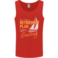 Retirement Plan Sailing Sailor Boat Funny Mens Vest Tank Top Red