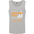 Retirement Plan Sailing Sailor Boat Funny Mens Vest Tank Top Sports Grey