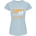 Retirement Plan Sailing Sailor Boat Funny Womens Petite Cut T-Shirt Light Blue