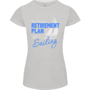 Retirement Plan Sailing Sailor Boat Funny Womens Petite Cut T-Shirt Sports Grey
