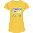 Retirement Plan Sailing Sailor Boat Funny Womens Petite Cut T-Shirt Yellow
