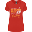 Retirement Plan Sailing Sailor Boat Funny Womens Wider Cut T-Shirt Red