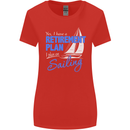 Retirement Plan Sailing Sailor Boat Funny Womens Wider Cut T-Shirt Red