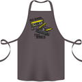 Retro 80s Music Cassette Old School Spinner Cotton Apron 100% Organic Dark Grey