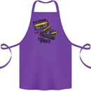 Retro 80s Music Cassette Old School Spinner Cotton Apron 100% Organic Purple