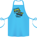 Retro 80s Music Cassette Old School Spinner Cotton Apron 100% Organic Turquoise