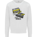 Retro 80s Music Cassette Old School Spinner Kids Sweatshirt Jumper White