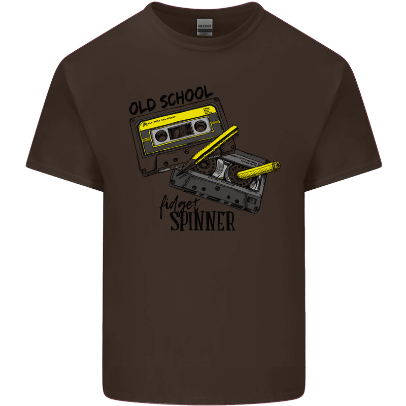 Retro 80s Music Cassette Old School Spinner Kids T-Shirt Childrens Chocolate