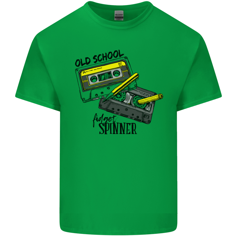 Retro 80s Music Cassette Old School Spinner Kids T-Shirt Childrens Irish Green