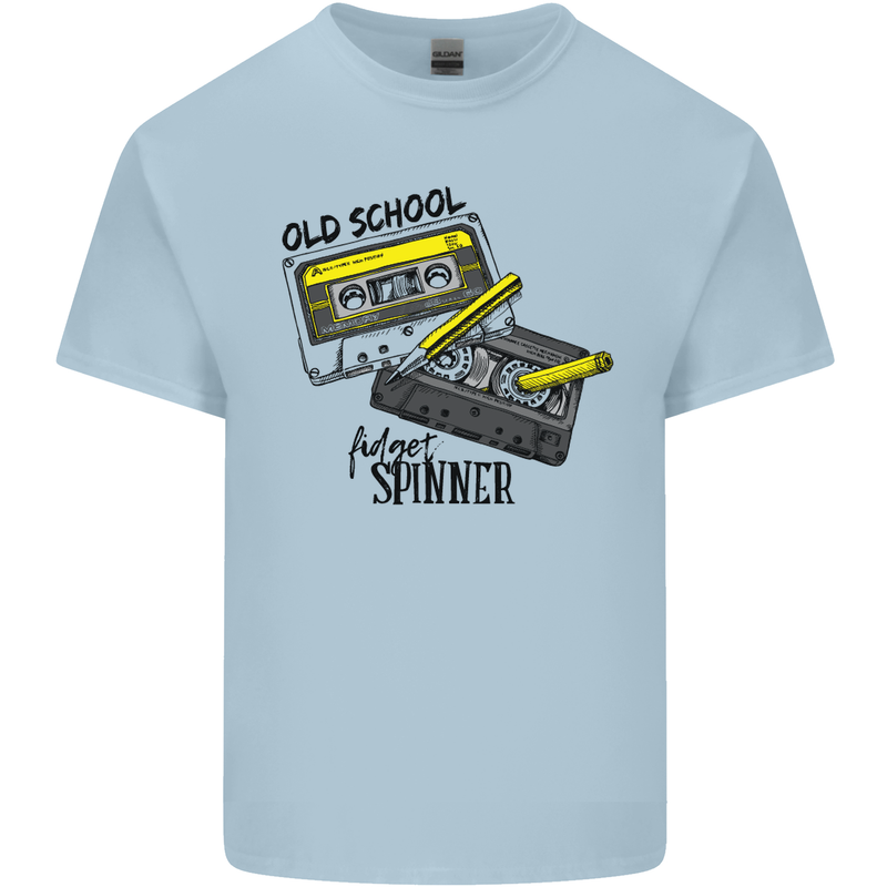 Retro 80s Music Cassette Old School Spinner Kids T-Shirt Childrens Light Blue