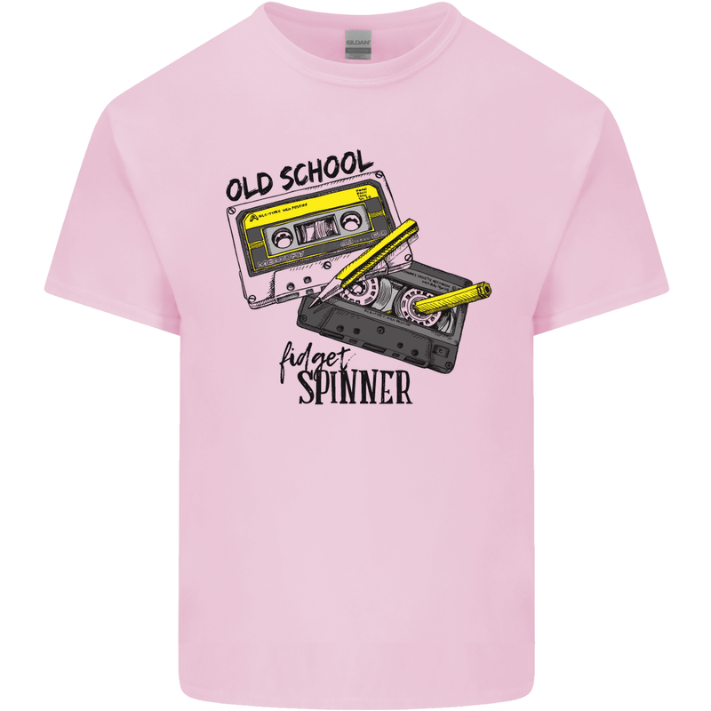 Retro 80s Music Cassette Old School Spinner Kids T-Shirt Childrens Light Pink