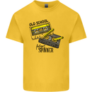 Retro 80s Music Cassette Old School Spinner Kids T-Shirt Childrens Yellow
