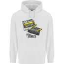 Retro 80s Music Cassette Old School Spinner Mens 80% Cotton Hoodie White