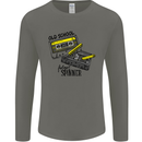 Retro 80s Music Cassette Old School Spinner Mens Long Sleeve T-Shirt Charcoal