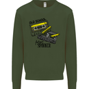 Retro 80s Music Cassette Old School Spinner Mens Sweatshirt Jumper Forest Green