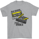 Retro 80s Music Cassette Old School Spinner Mens T-Shirt Cotton Gildan Sports Grey