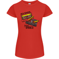 Retro 80s Music Cassette Old School Spinner Womens Petite Cut T-Shirt Red
