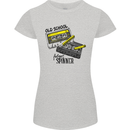 Retro 80s Music Cassette Old School Spinner Womens Petite Cut T-Shirt Sports Grey