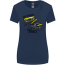 Retro 80s Music Cassette Old School Spinner Womens Wider Cut T-Shirt Navy Blue