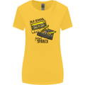 Retro 80s Music Cassette Old School Spinner Womens Wider Cut T-Shirt Yellow
