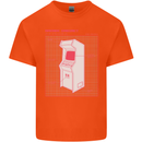 Retro Arcade Game Cabinet Gaming Gamer Kids T-Shirt Childrens Orange