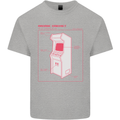 Retro Arcade Game Cabinet Gaming Gamer Kids T-Shirt Childrens Sports Grey