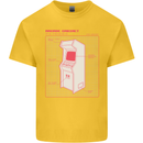 Retro Arcade Game Cabinet Gaming Gamer Kids T-Shirt Childrens Yellow