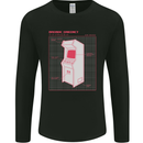Retro Arcade Game Cabinet Gaming Gamer Mens Long Sleeve T-Shirt Black