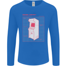 Retro Arcade Game Cabinet Gaming Gamer Mens Long Sleeve T-Shirt Royal Blue